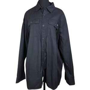 Dickies Men's Black Button Up Shirt Size L